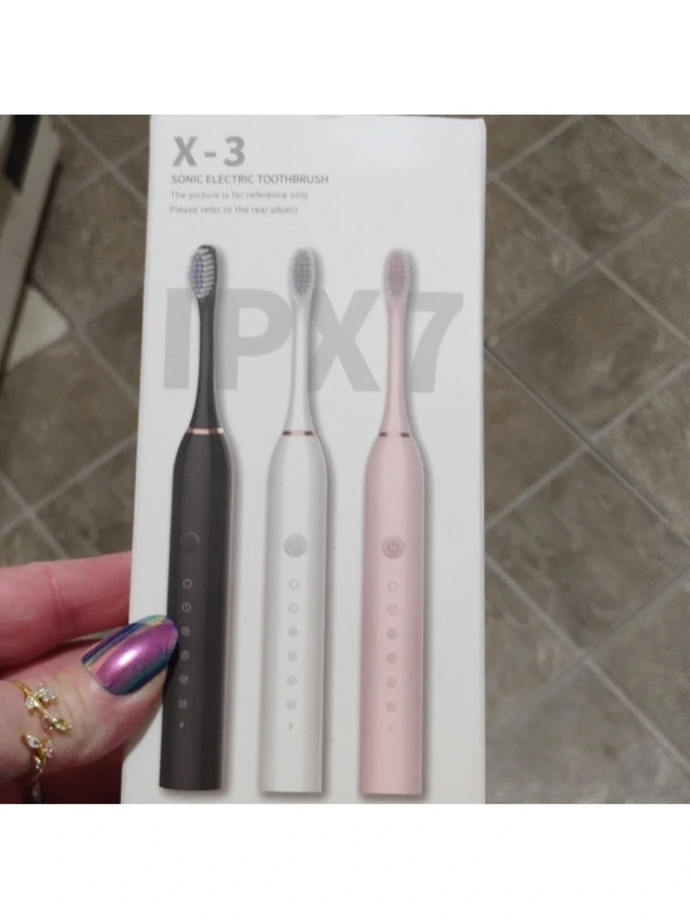 X-3 Sonic Electric Toothbrush - BLACK